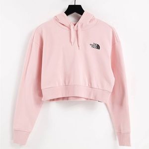 The North Face Pink Cropped Hoodie